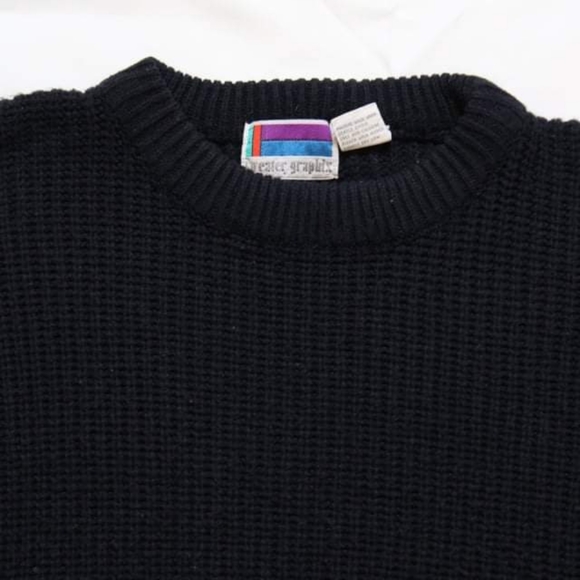 Vintage sweater graphix chunky knit crewneck sweater - Picture 5 of 5